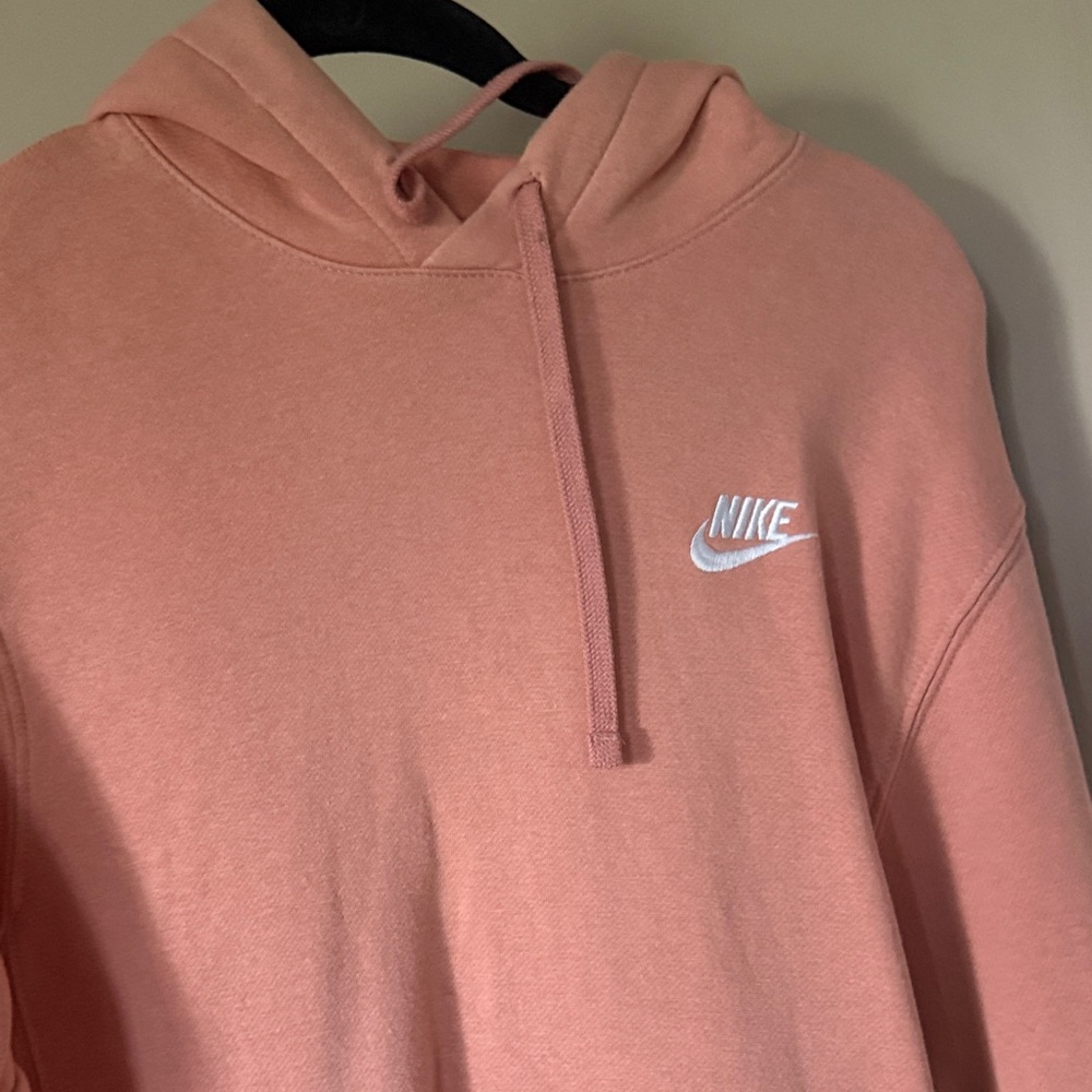 Nike Coral Hoodie with White Logo
